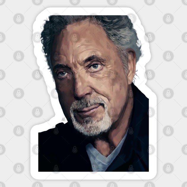 Sir Tom Jones Sticker by drawingsbymegsart